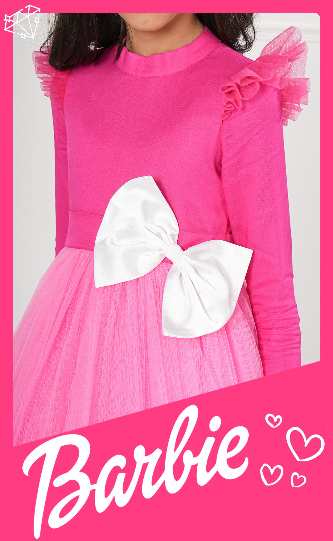 White and Pink Barbie Dress with Rainbow Ruffles – Enjoy Life with Psoriasis