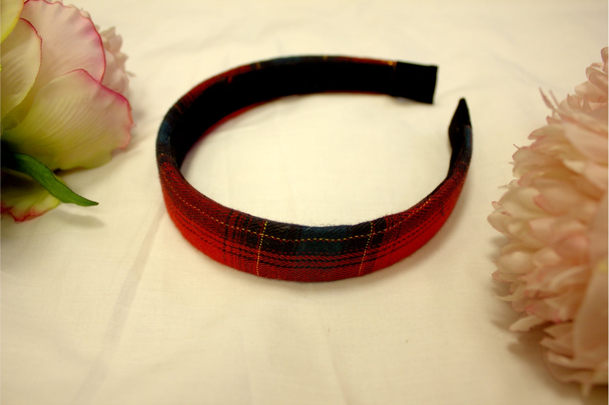 CLASSIC RED CHECK HAIRBAND