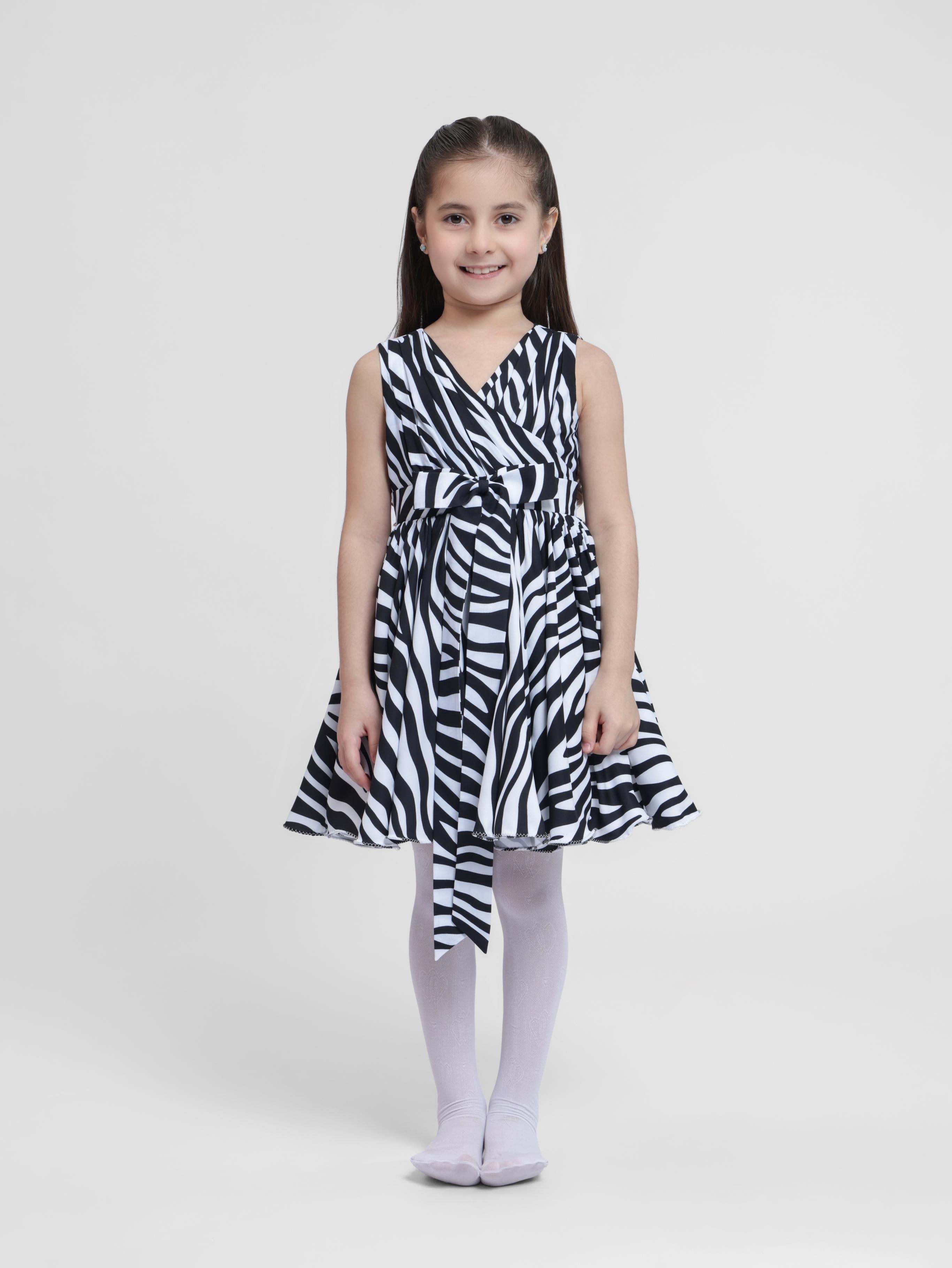 ZEBRA PRINT - SLEEVELESS  DRESS