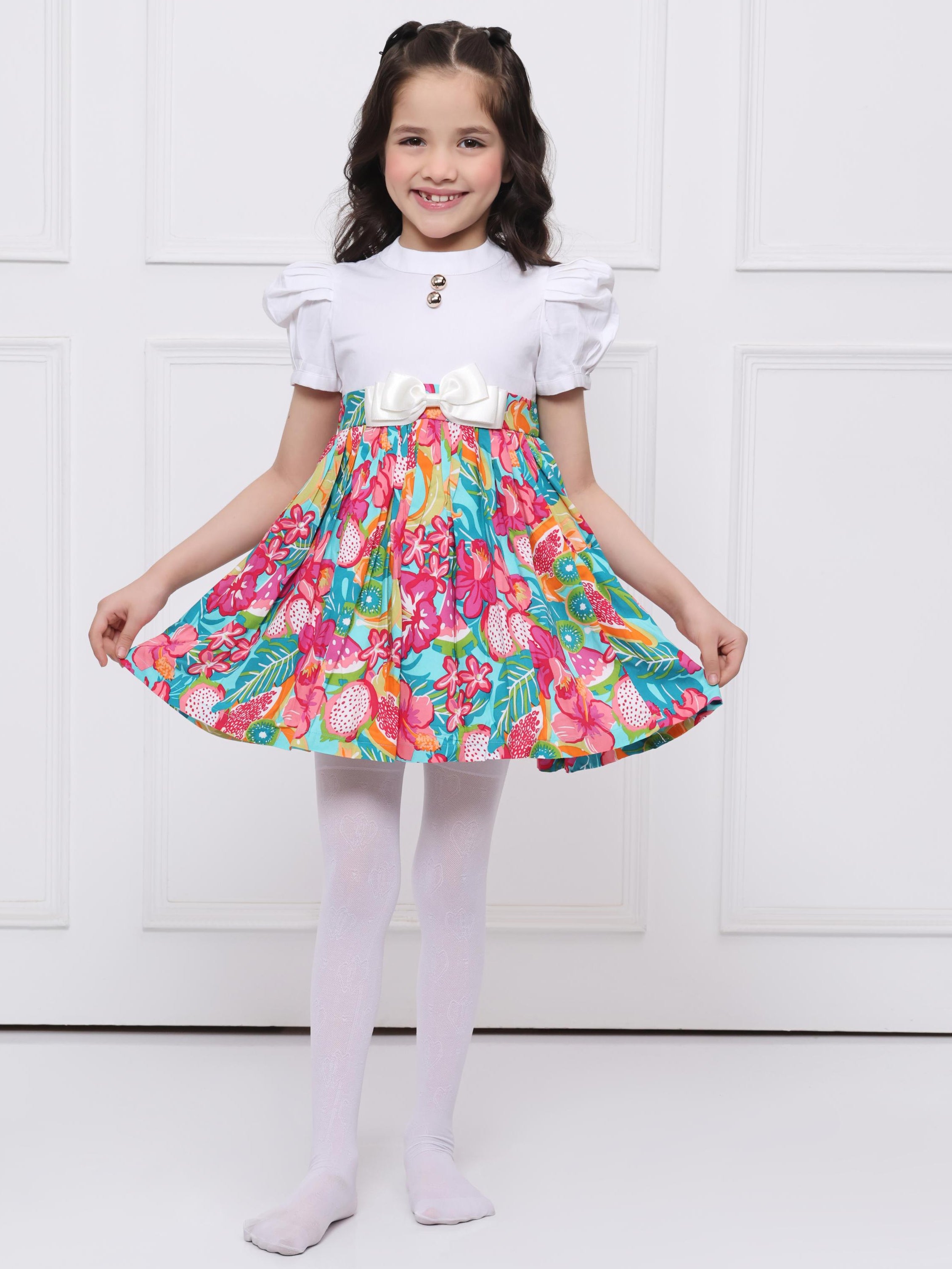 Multi coloured elizabeth dress