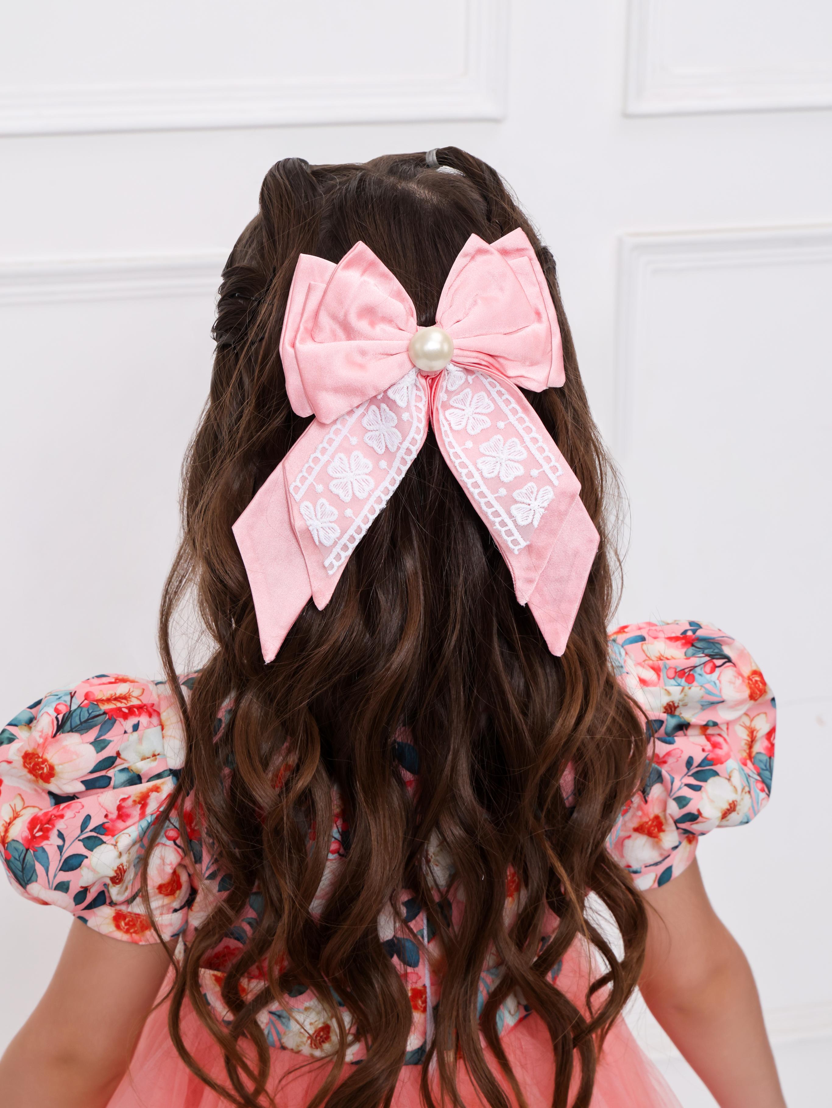 Peach Floral Net Dress