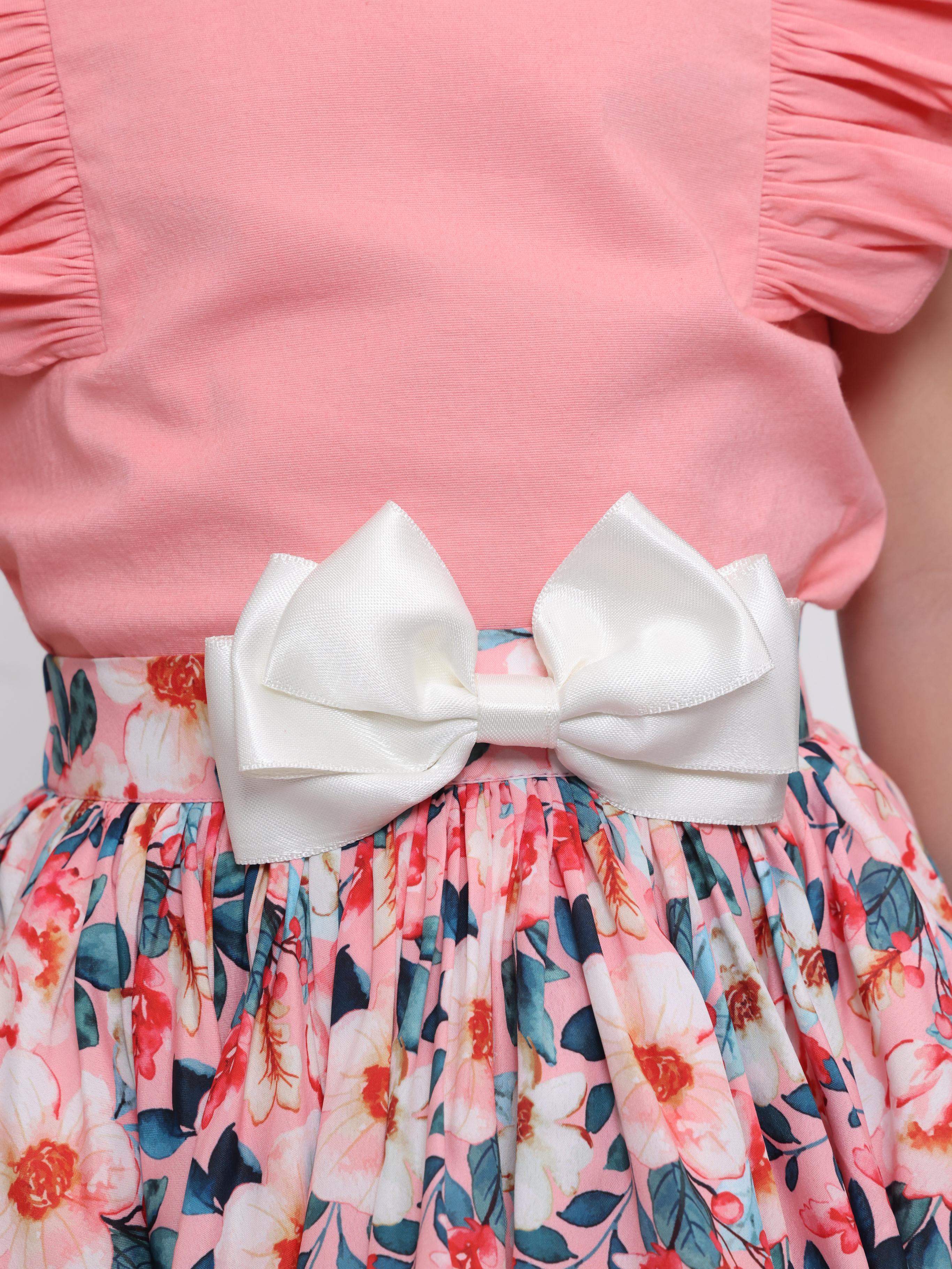 Peach skirt set