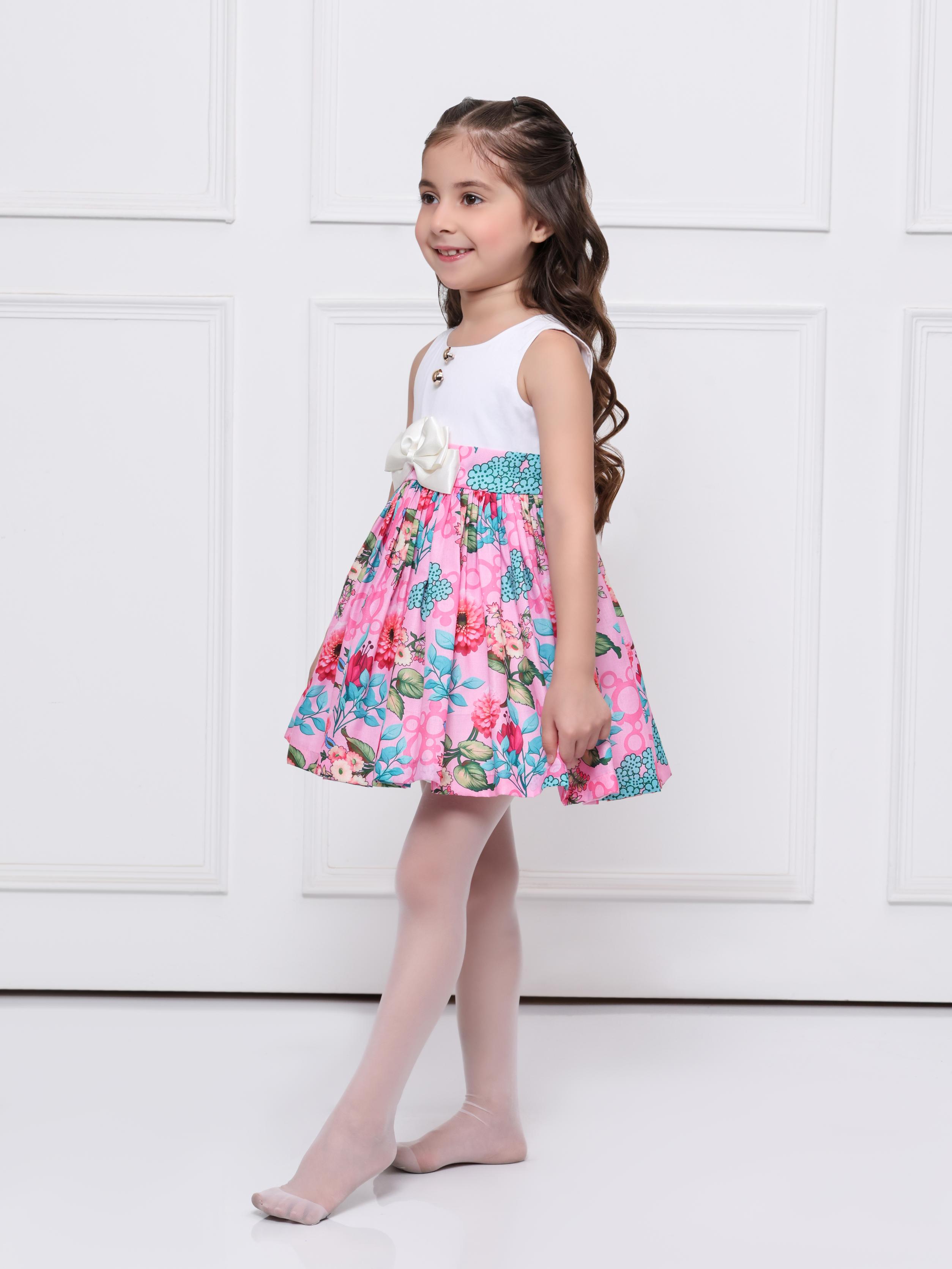 Pink Floral Sleeveless dress