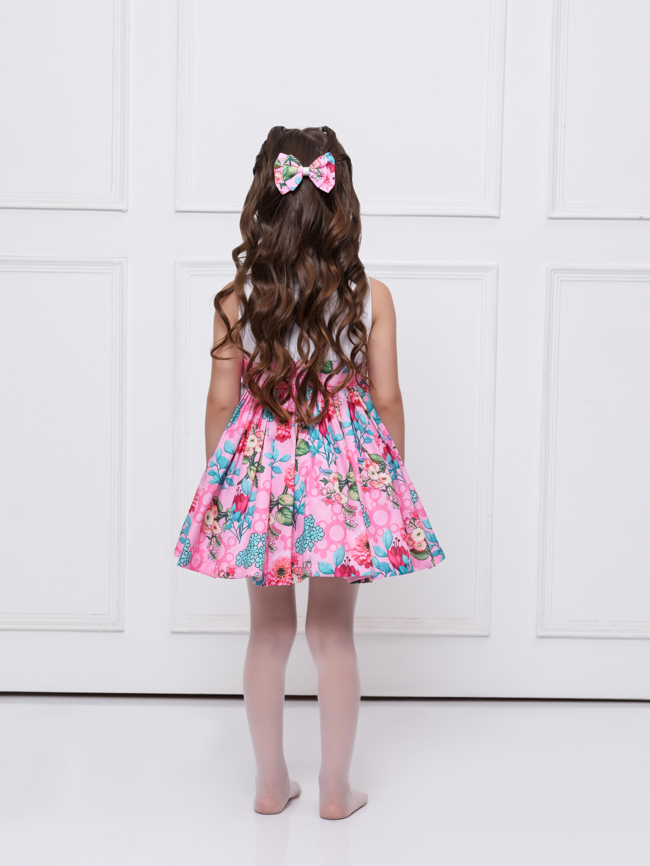 Pink Floral Sleeveless dress