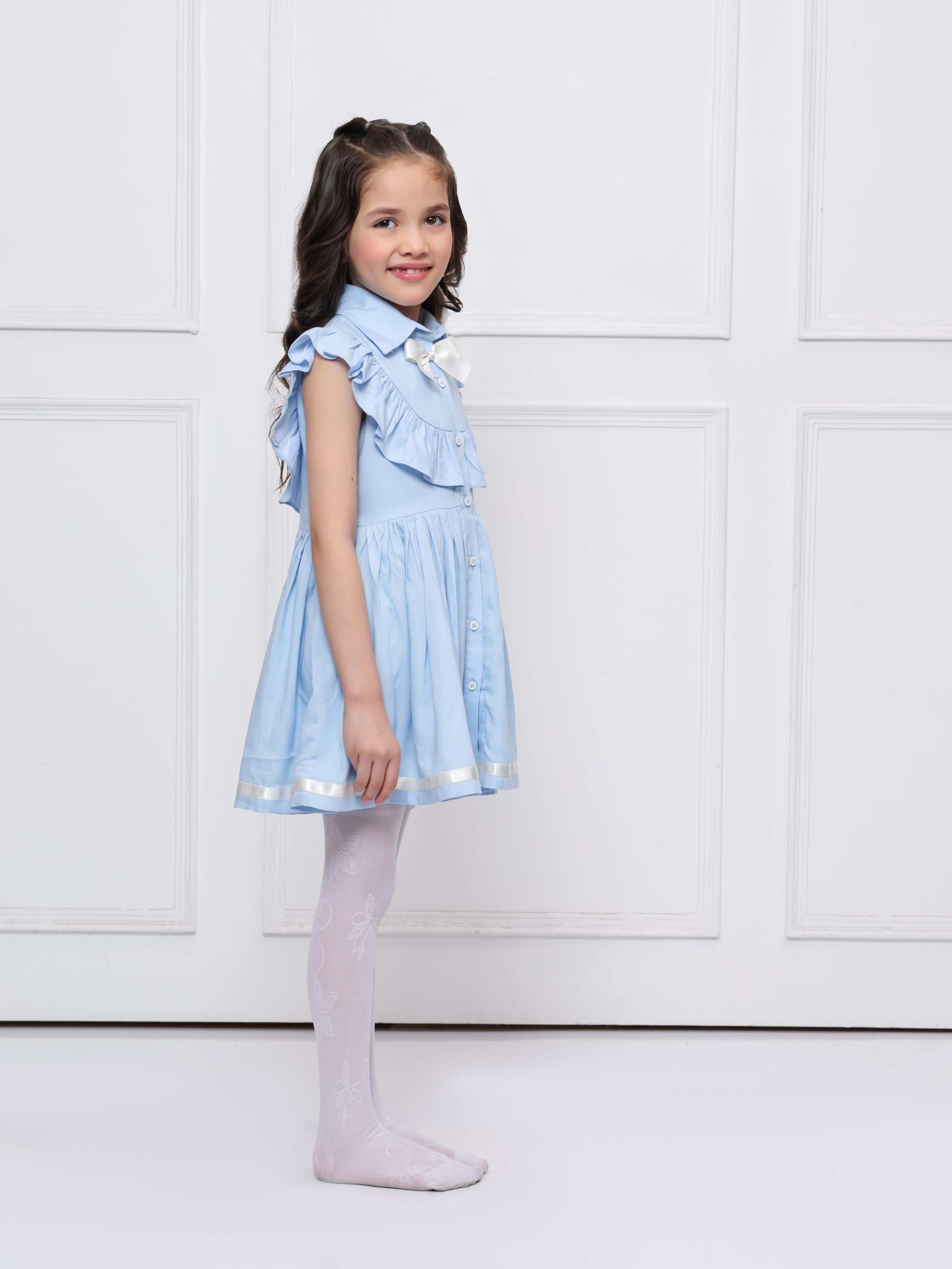 Light blue shirt dress