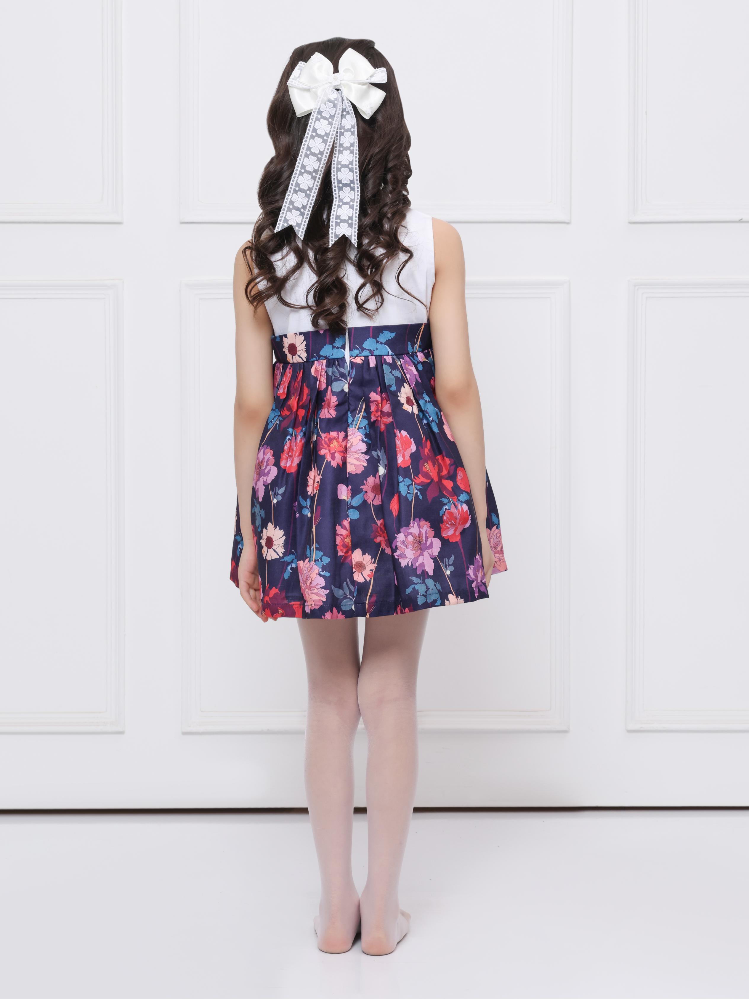 Purple floral Sleeveless dress