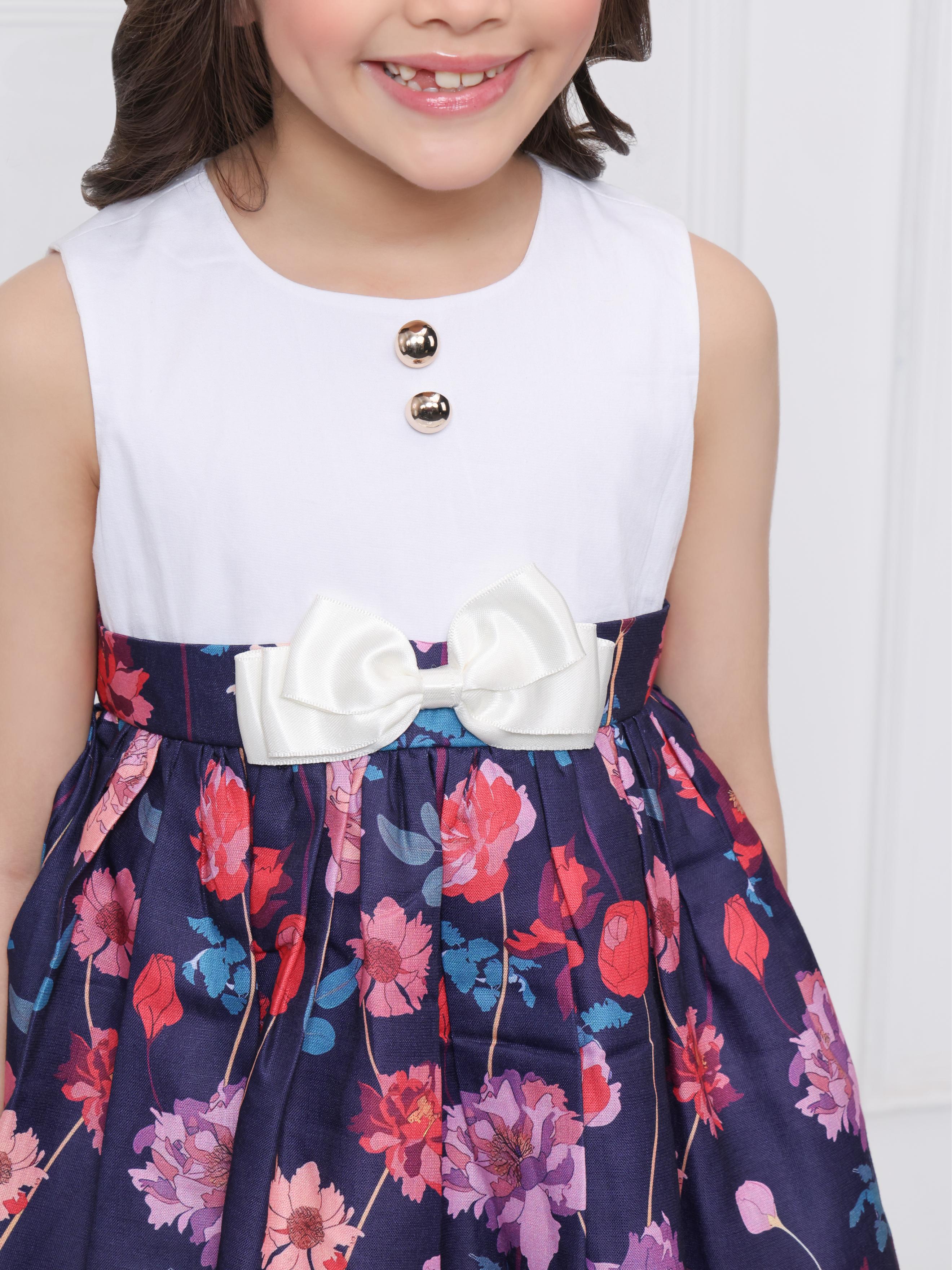 Purple floral Sleeveless dress