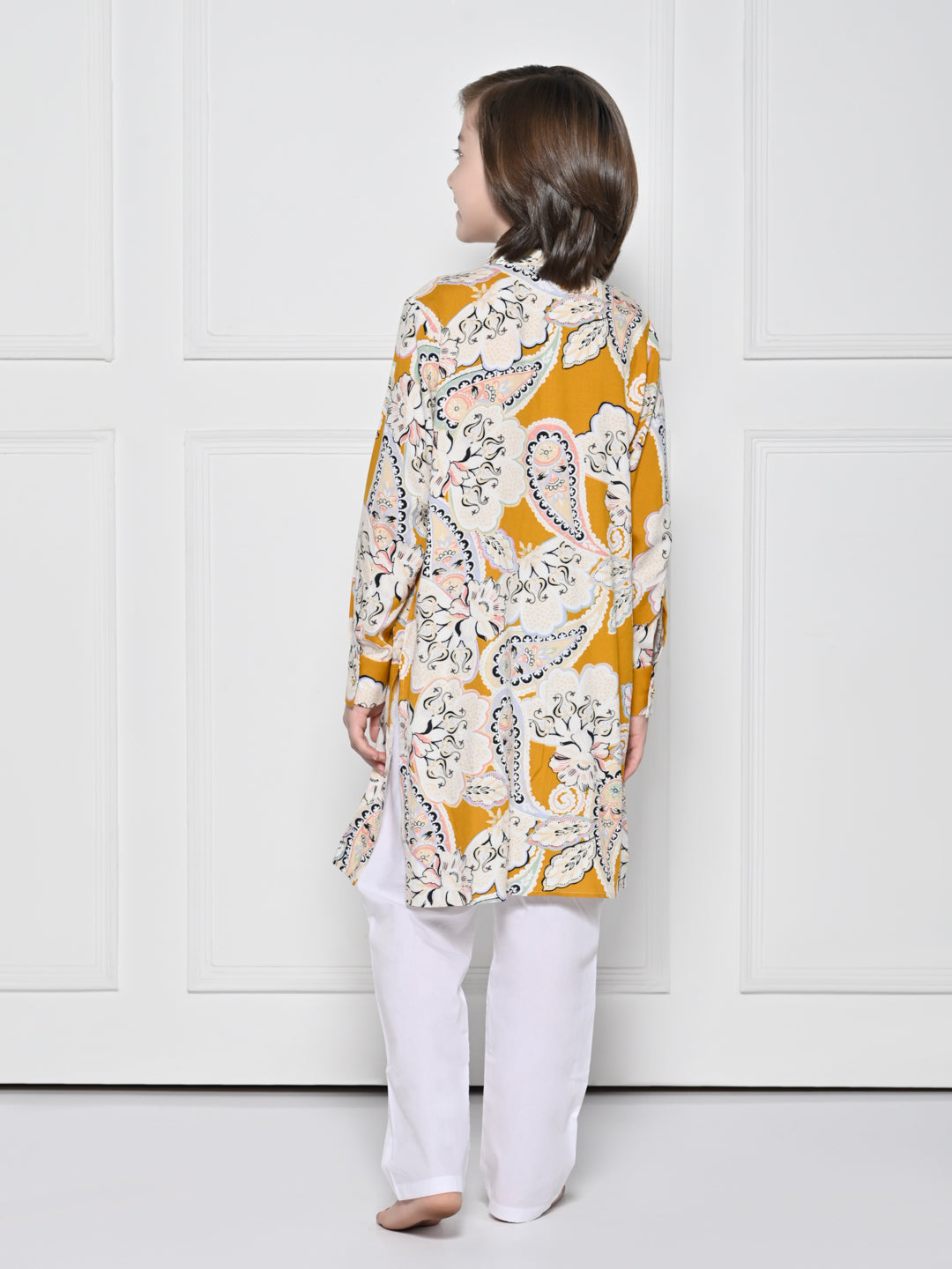 Yellow paisley – A Yellow Kurta set for boys