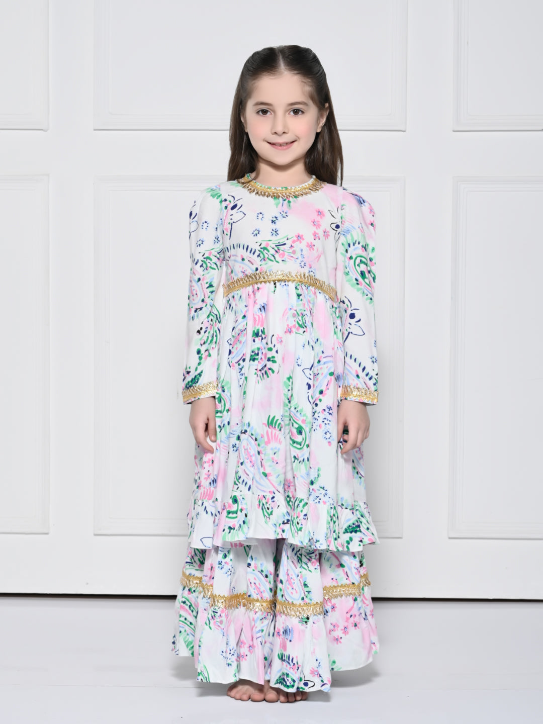 SIYA – A White Rayon Suit for Girls