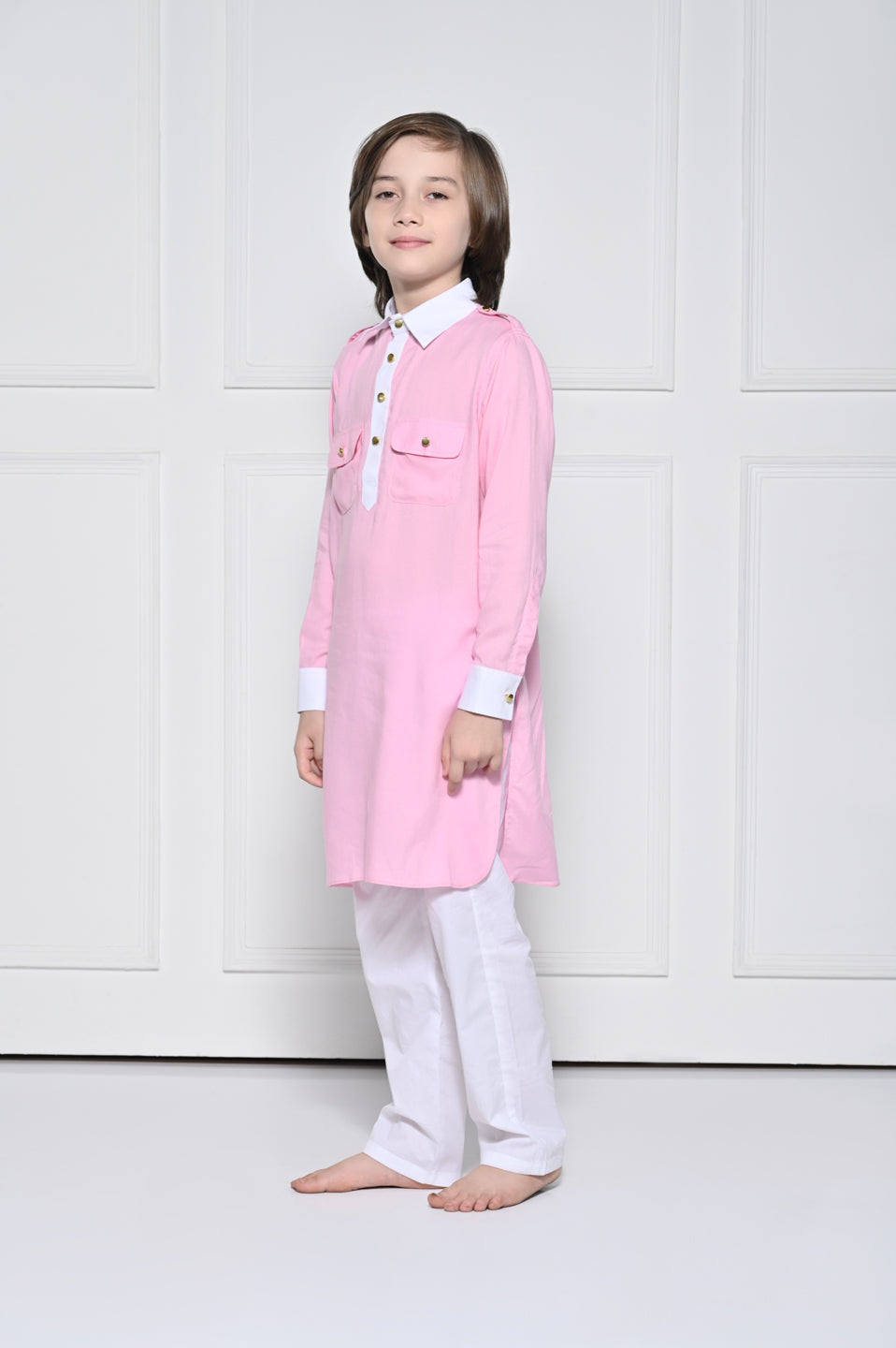 Pink Kurta Set – A Pink Pathani Kurta set for boys