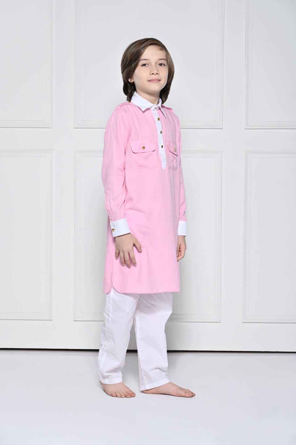 Pink Kurta Set – A Pink Pathani Kurta set for boys