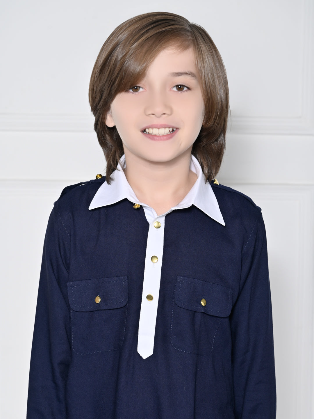 Navy Blue Kurta Set – A Navy Blue Kurta set for boys