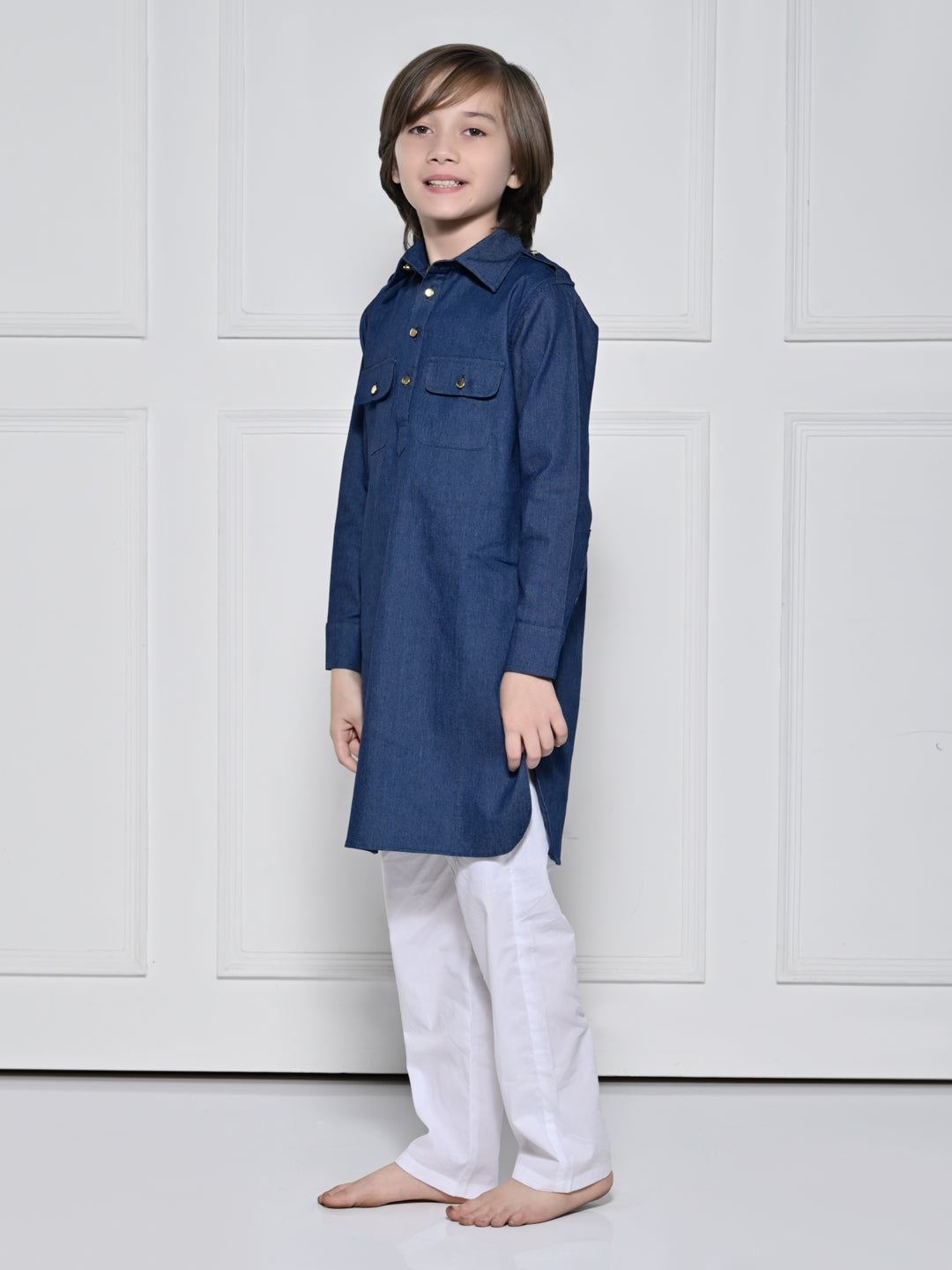 Denim kurta pajama set – A Denim Kurta set for boys