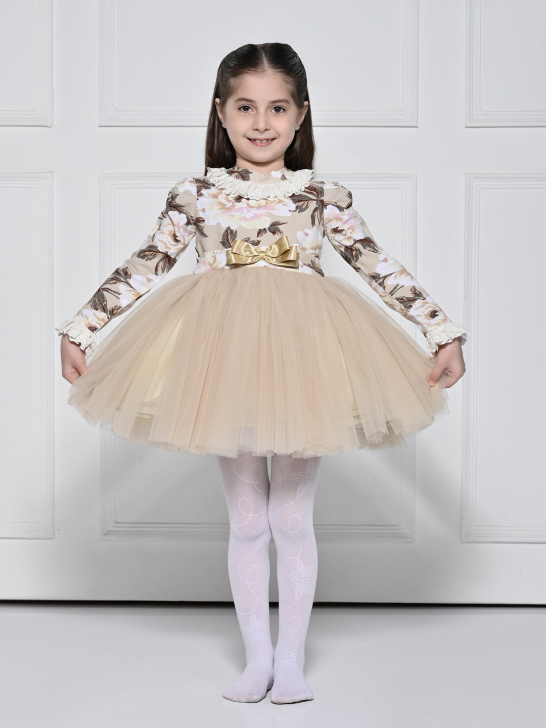 Beige Rose Dress