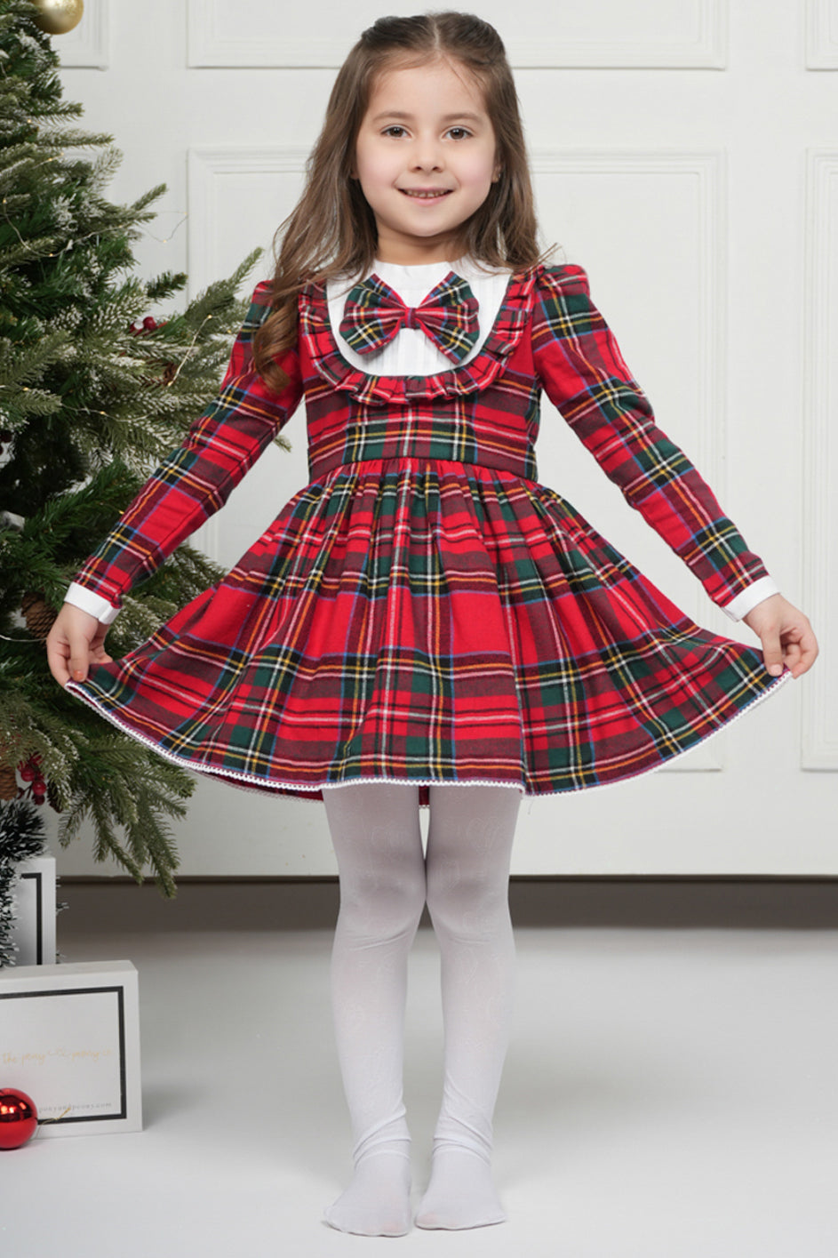 Red plaid clearance dress for girls