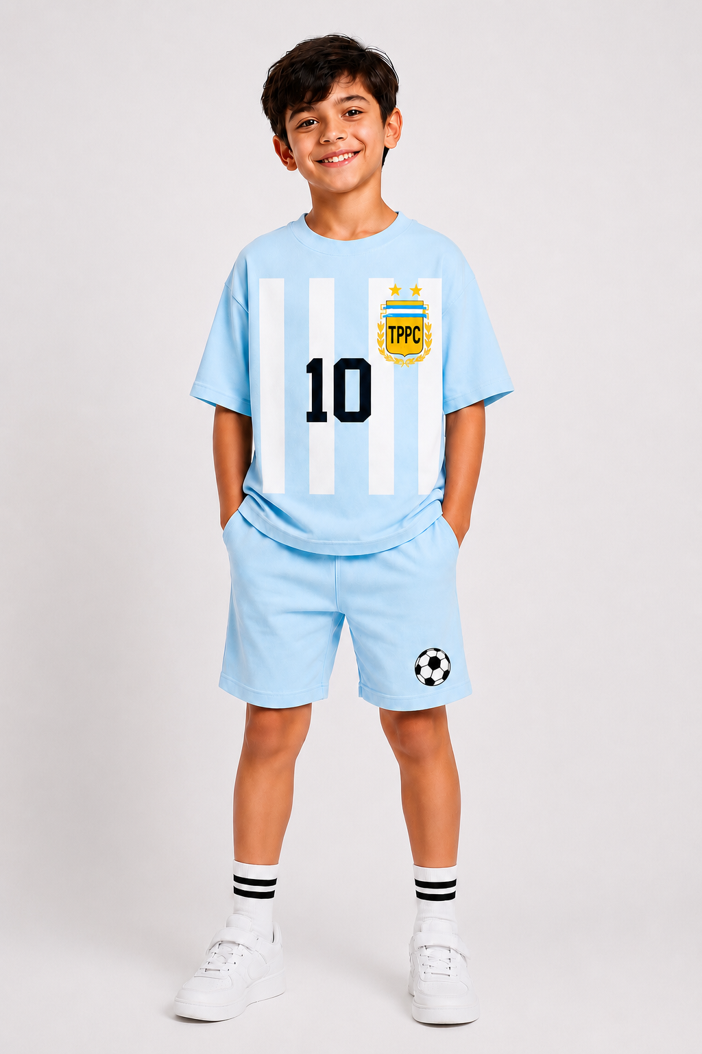 ARGENTINA - OVERSIZED LIGHT BLUE CO-ORD SET