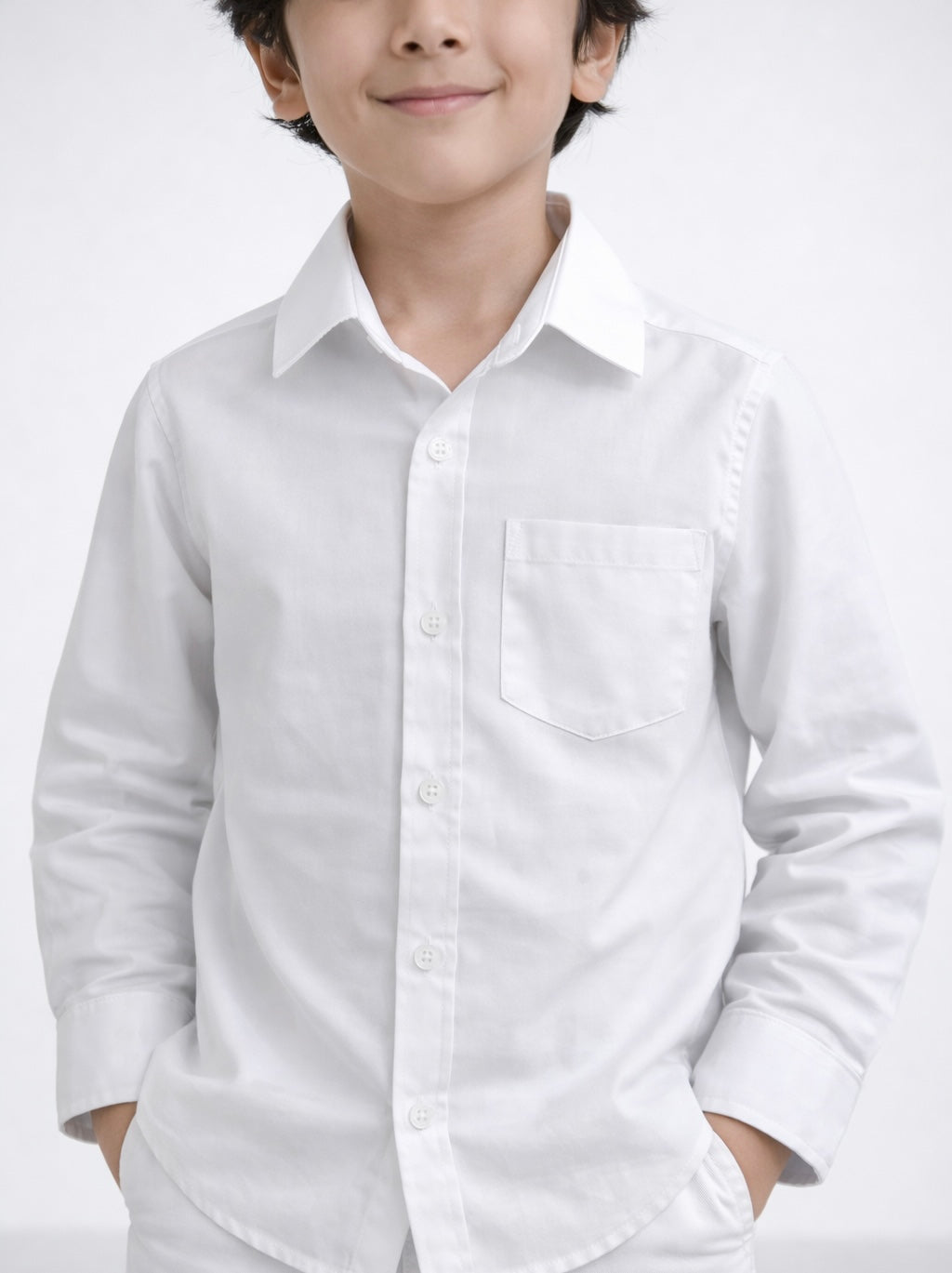 WHITE DENIM SHIRT