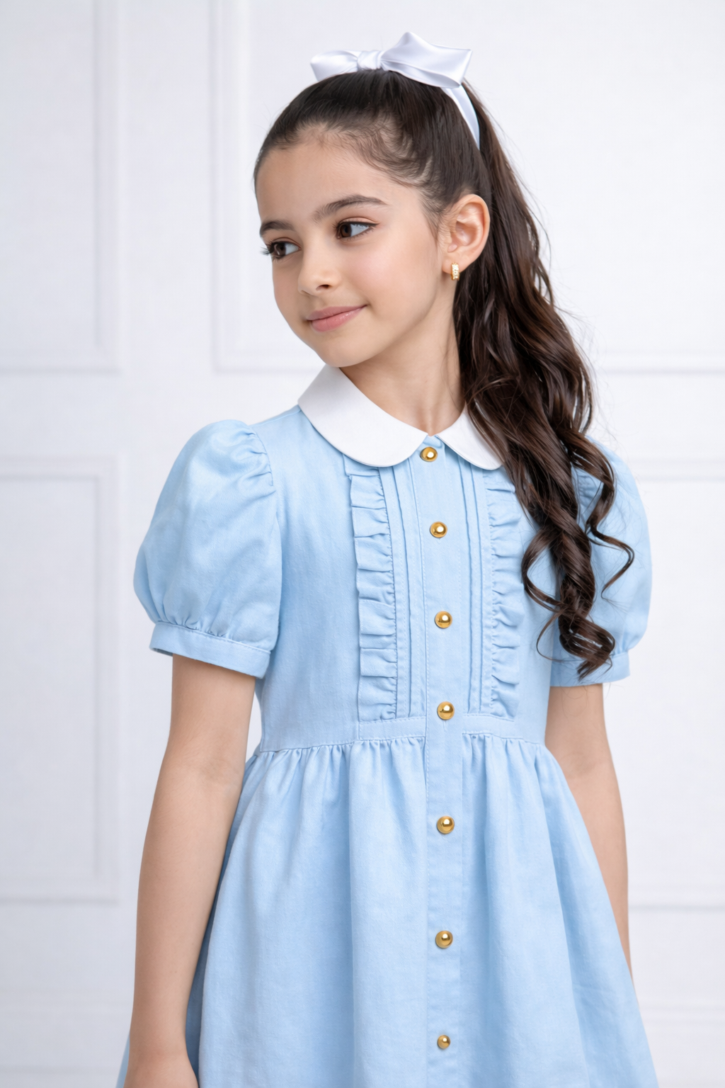 LIGHT BLUE DENIM DRESS