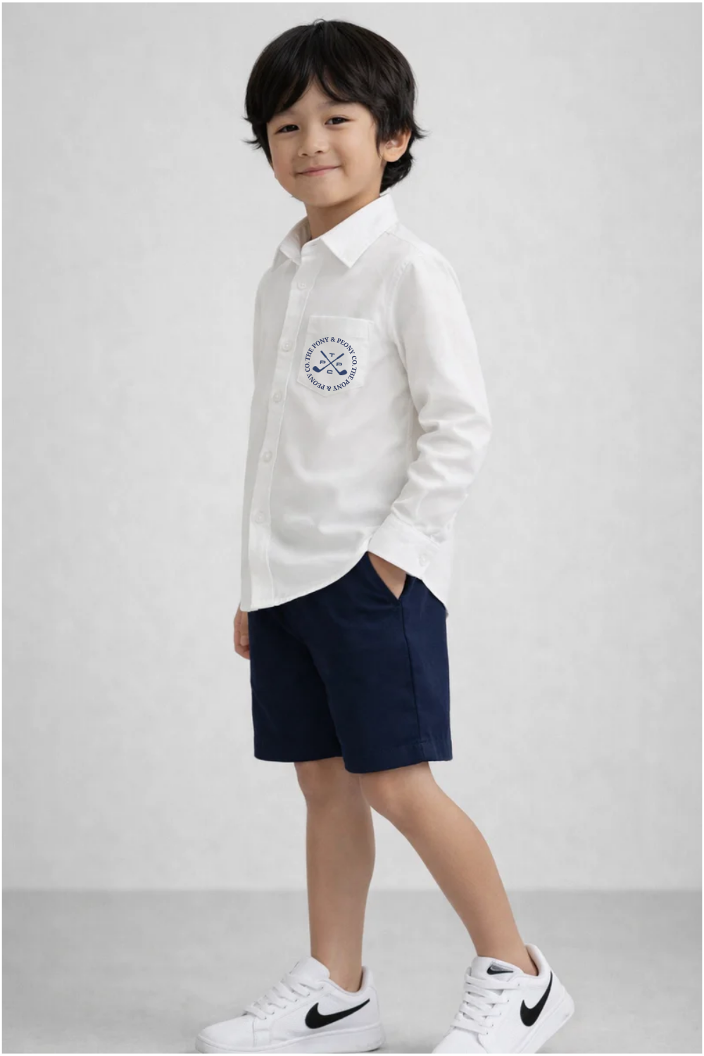 TPPC GOLF DENIM SHIRT - WHITE