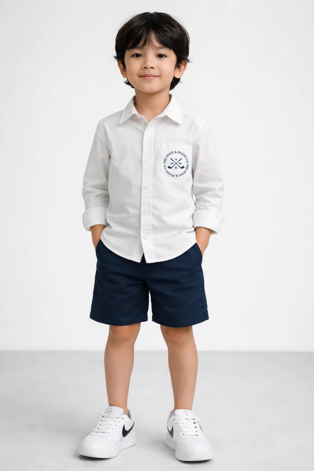 TPPC GOLF DENIM SHIRT - WHITE