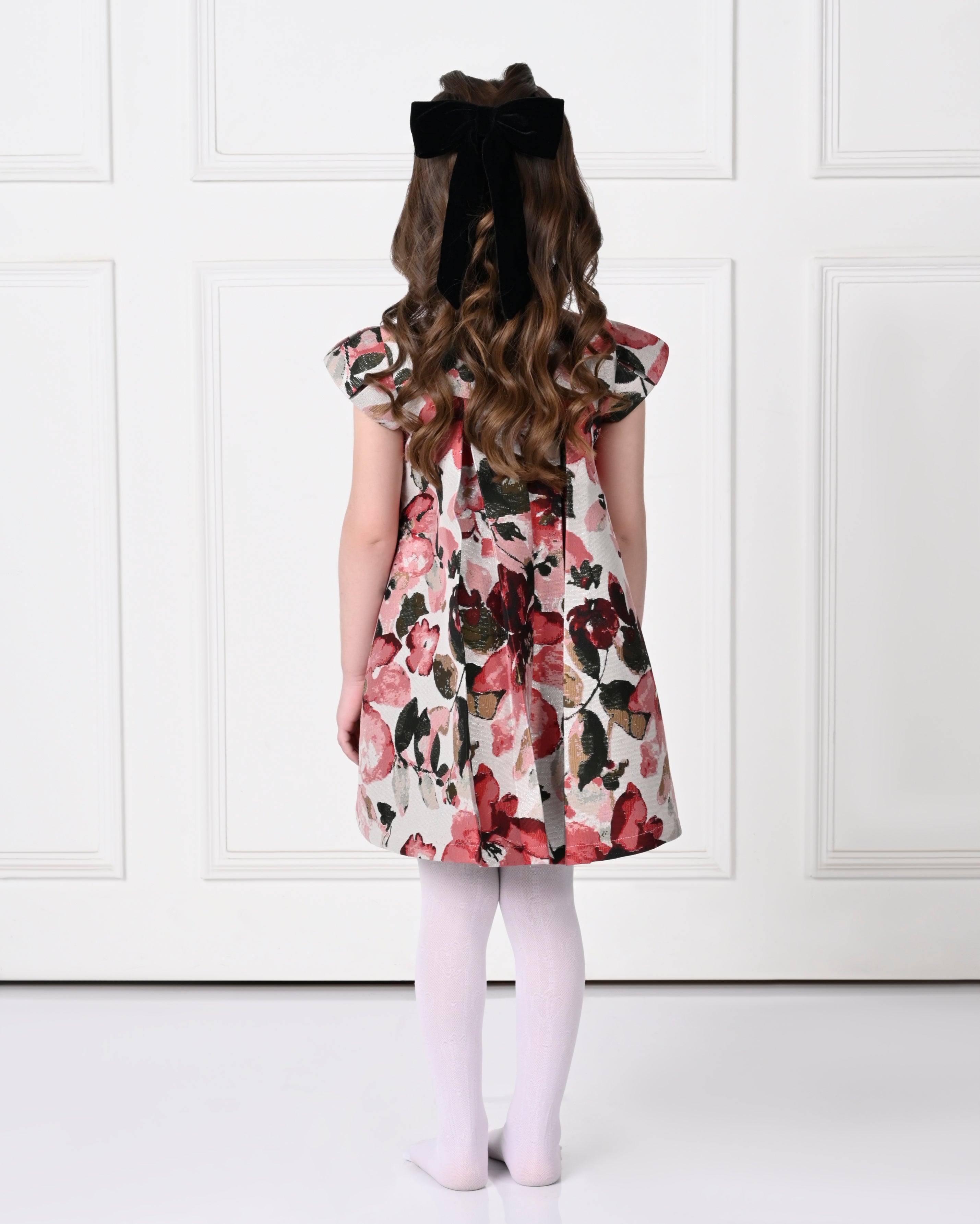 Cherry Peony Floral Printed Dress