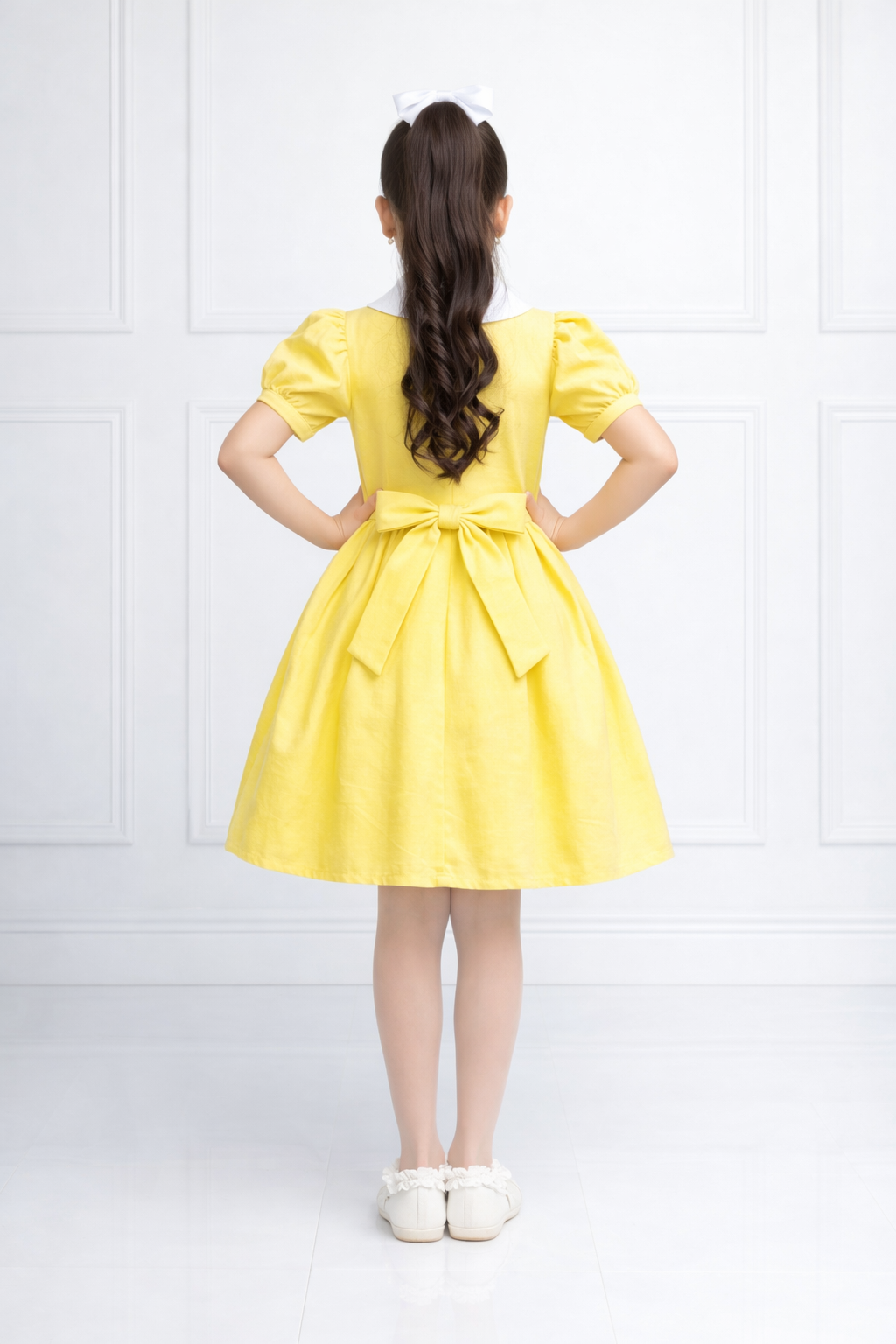 YELLOW DENIM DRESS