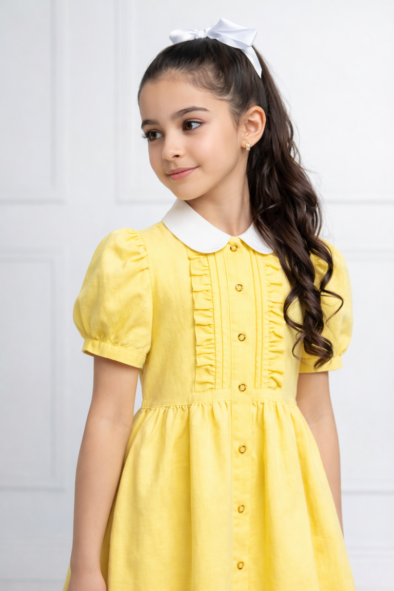 YELLOW DENIM DRESS