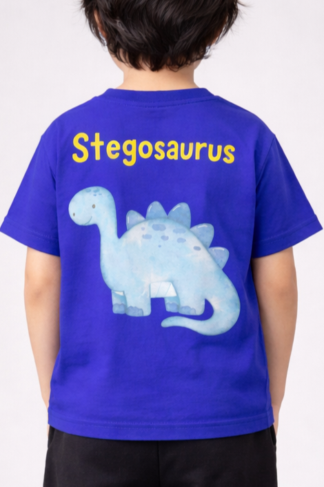 STEGOSAURUS ROYAL BLUE T-SHIRT
