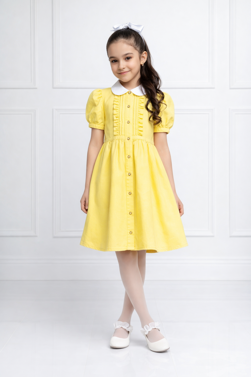 YELLOW DENIM DRESS