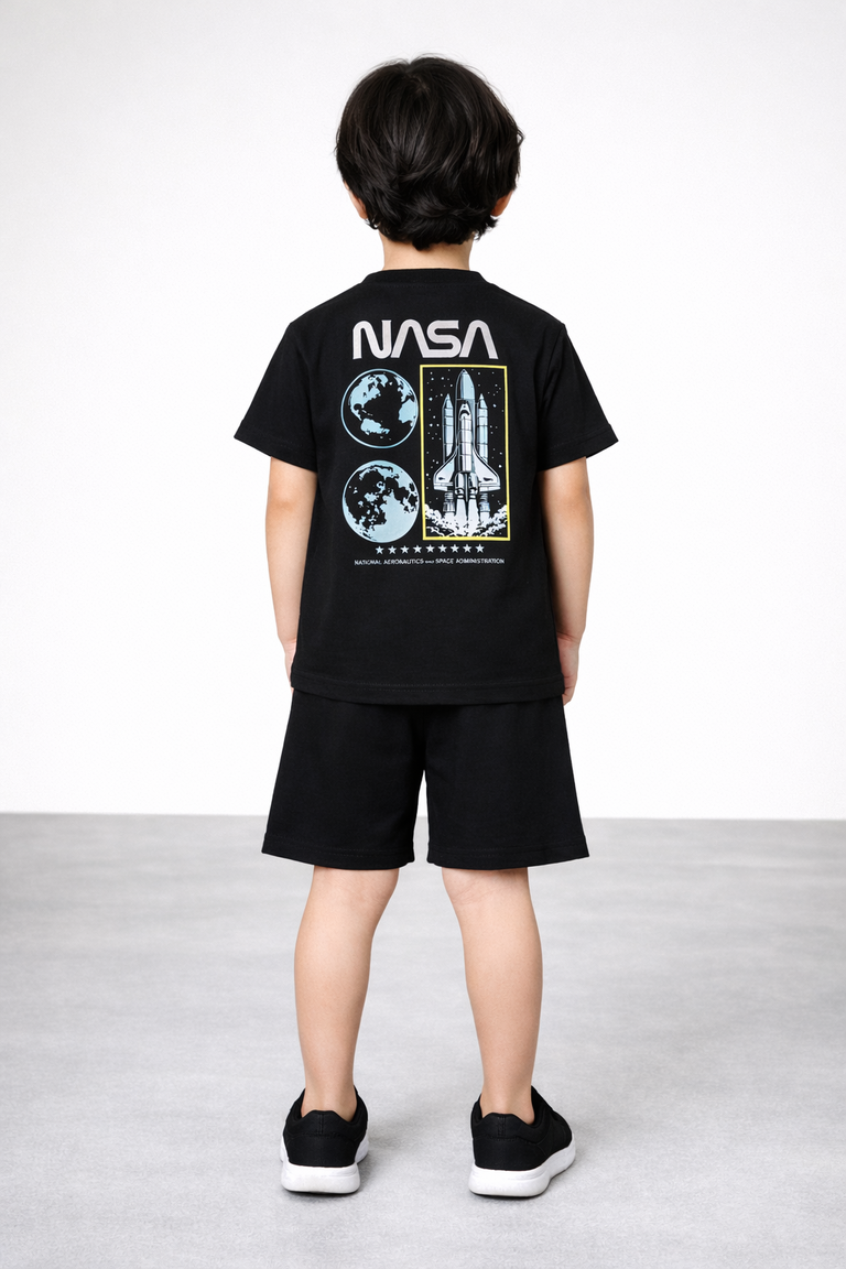 Oversized Black Nasa Co-ord Set