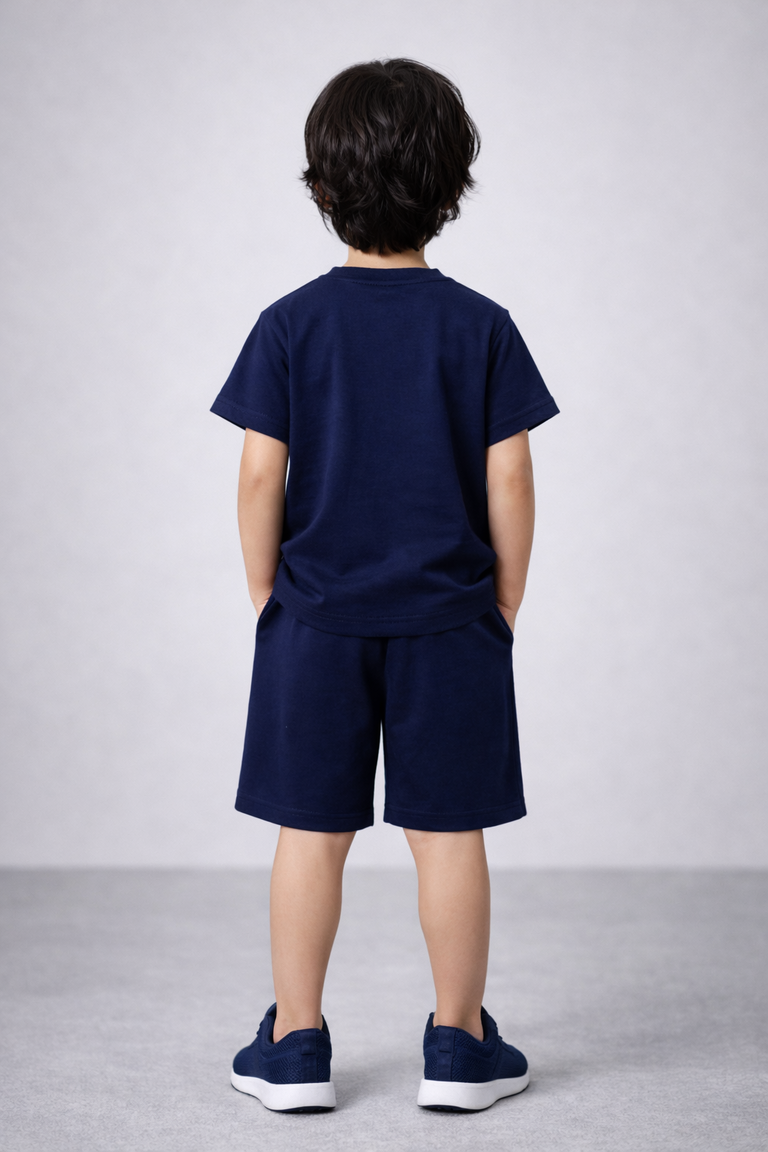 Oversized Navy Blue Nasa Coord set