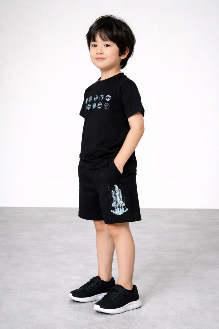 Oversized Black Nasa Co-ord Set