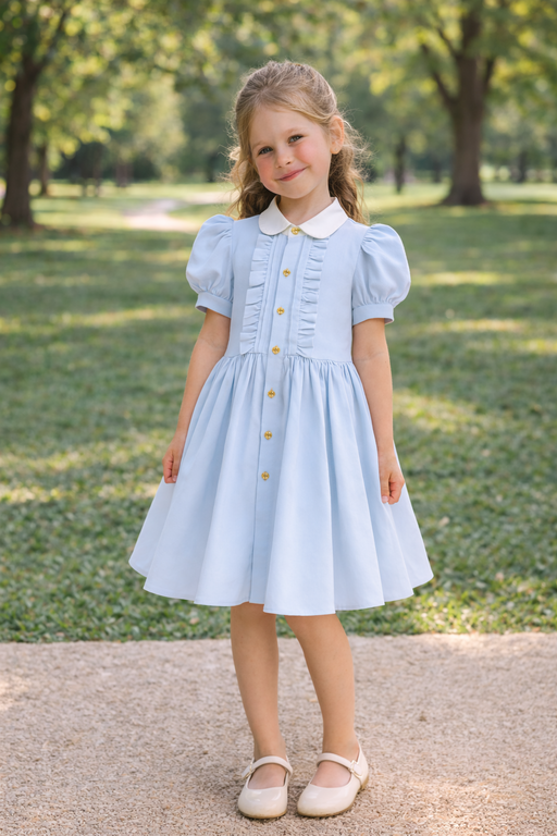 LIGHT BLUE DENIM DRESS