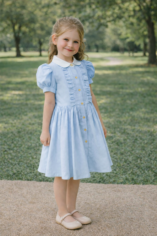 LIGHT BLUE DENIM DRESS