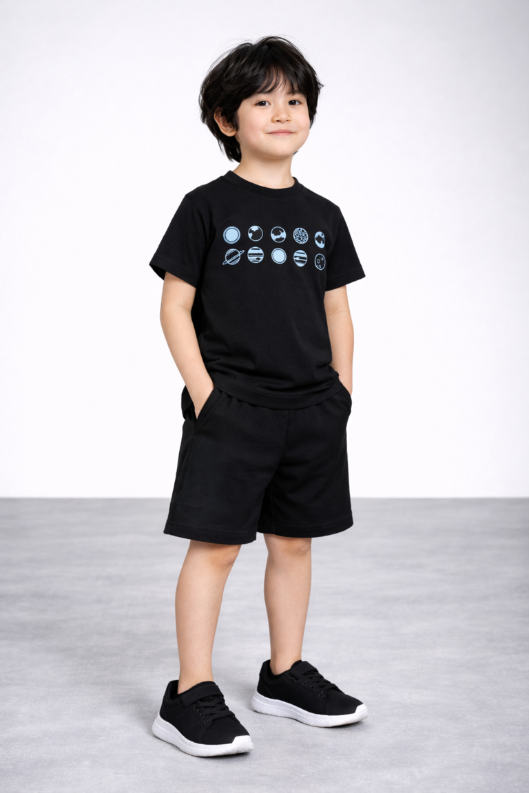 Oversized Black Nasa Co-ord Set