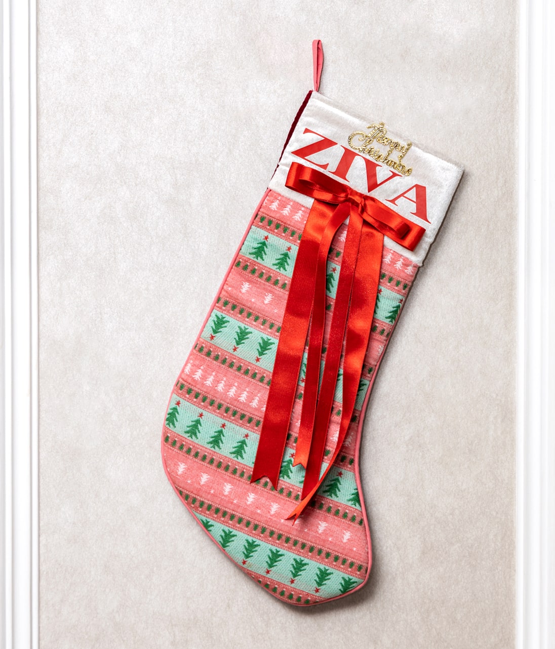 Pink Xmas Stocking - The Pony & Peony Co.