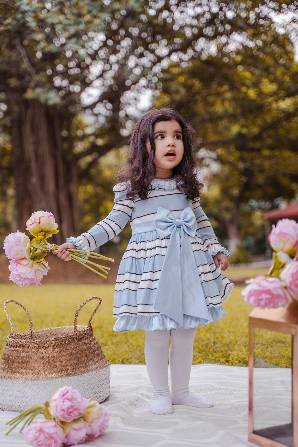 Old Rose Summer Dress - Blue - The Pony & Peony Co.