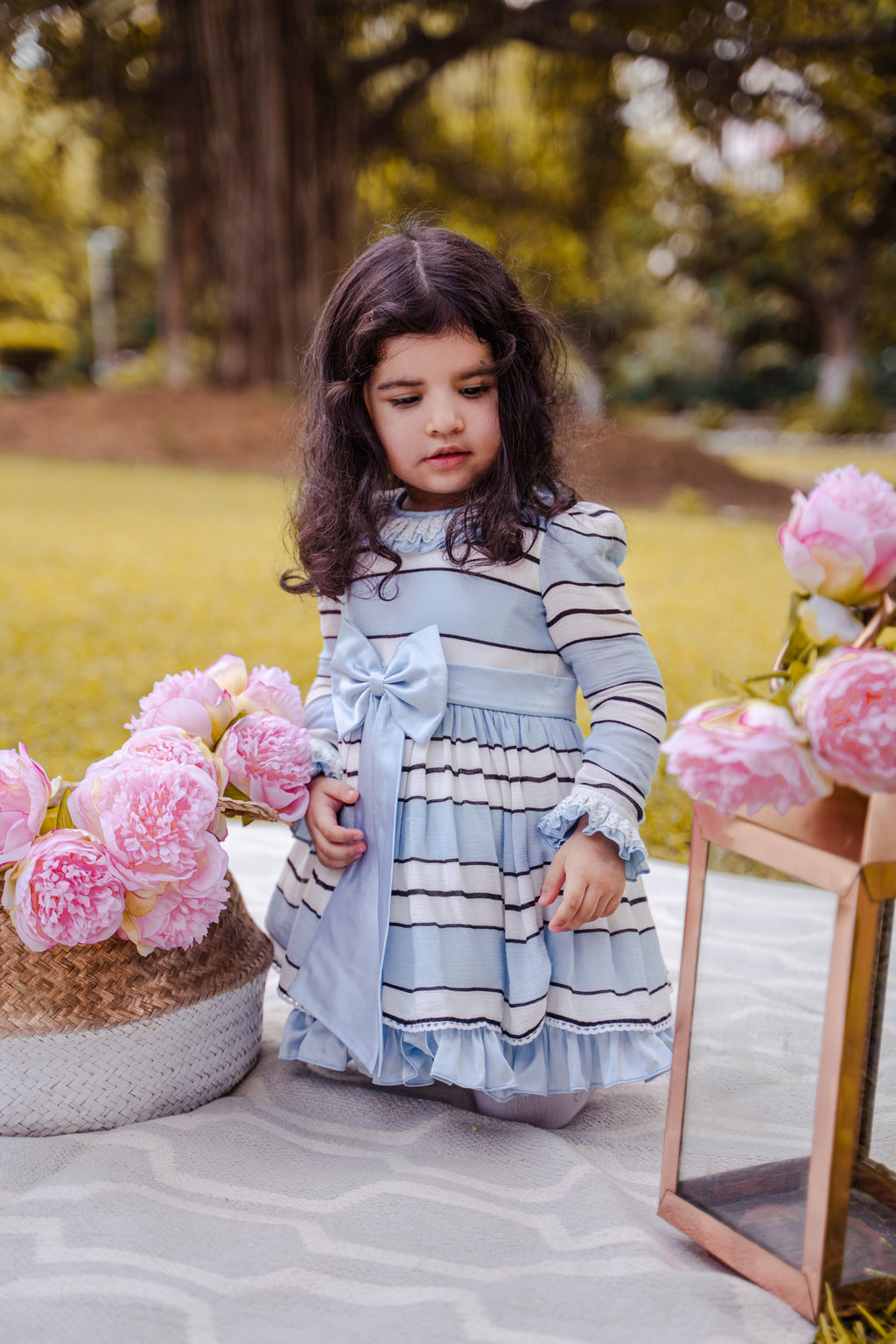 Old Rose Summer Dress - Blue - The Pony & Peony Co.