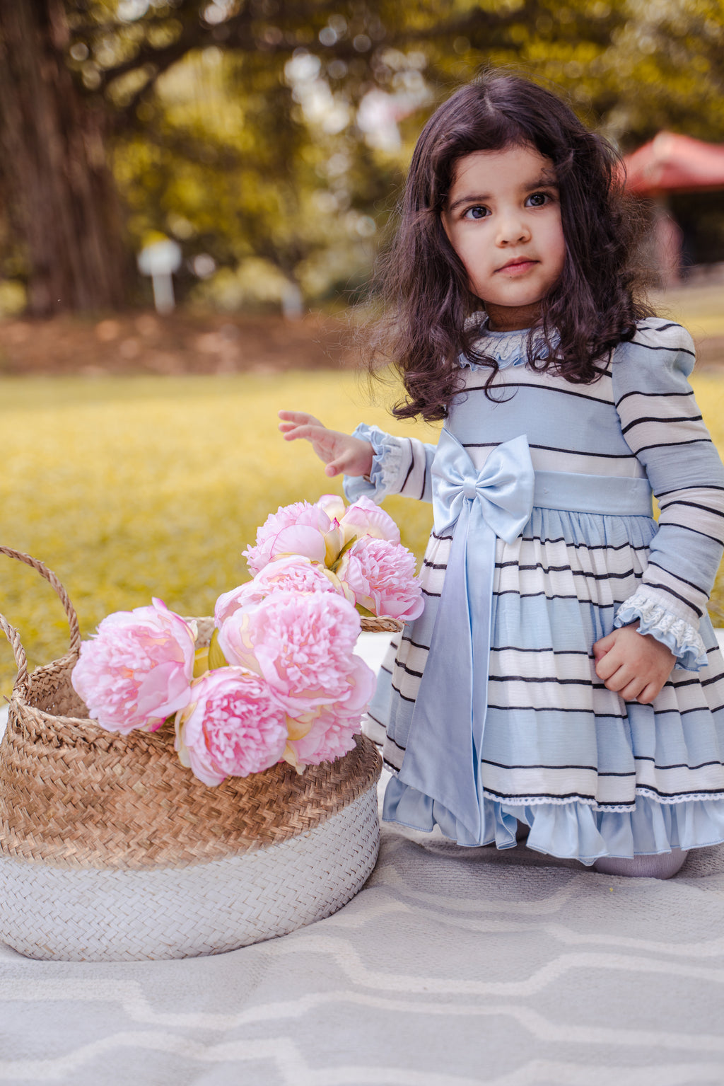 Old Rose Summer Dress - Blue - The Pony & Peony Co.