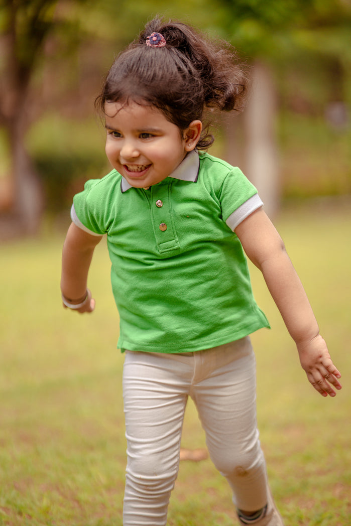 Green Pony T-Shirt for Girls - The Pony & Peony Co.